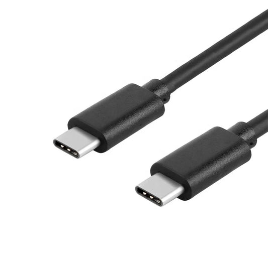 Snabbladdningskabel USB-C till USB-C 60W, 3A, 1m - Svart