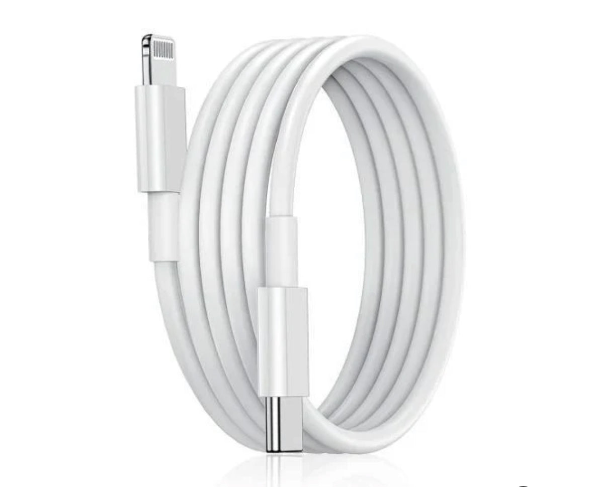 Laddare för iPhone - USB-C - Kabel / Sladd - 20W - Snabbladdare Vit