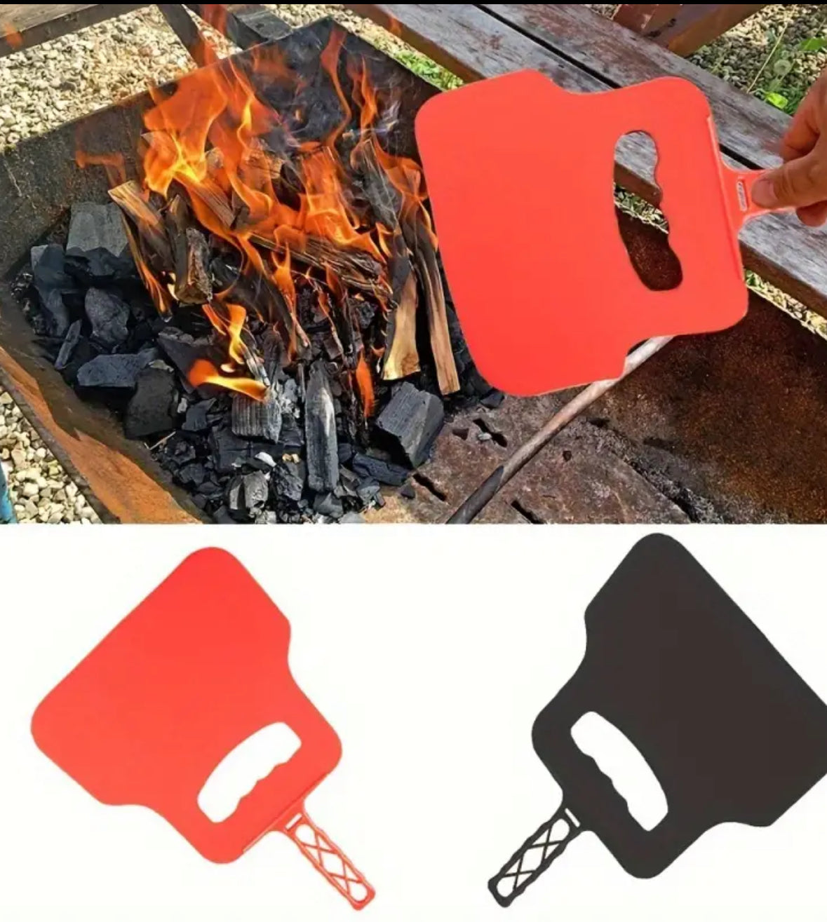 1 Styck, Grillhandfläkt, Värmetålig Plastgrillhandfläkt, Grillfläkt För Låg Eld