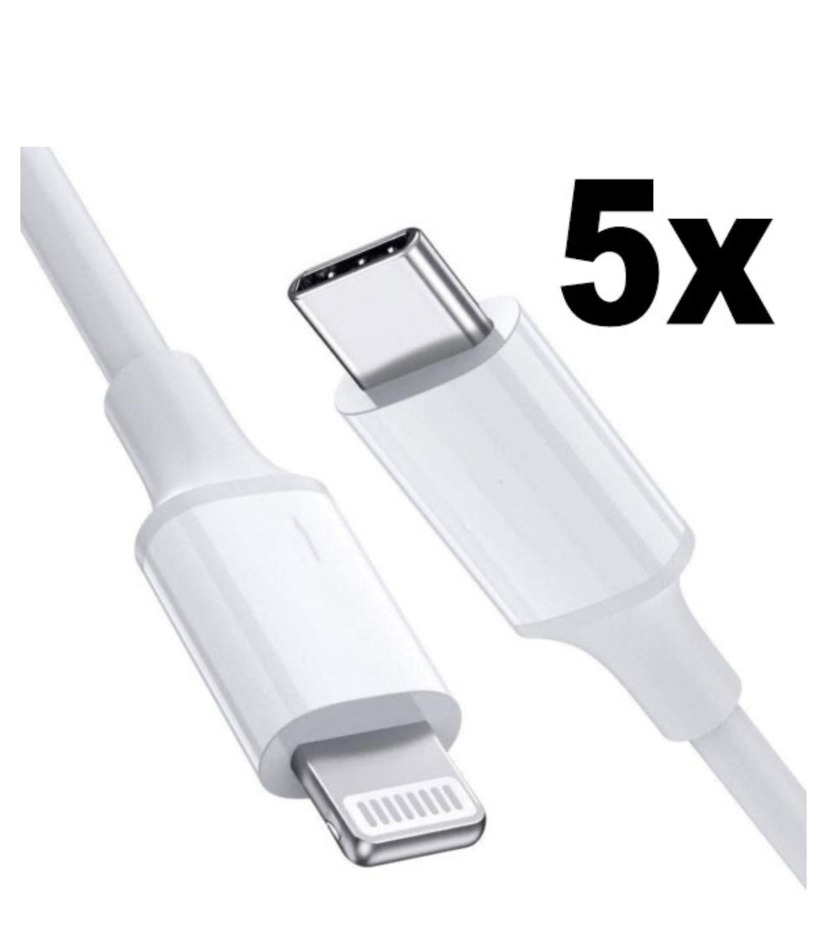 5 - Pack iPhone Laddare USB-C - Kabel / Sladd